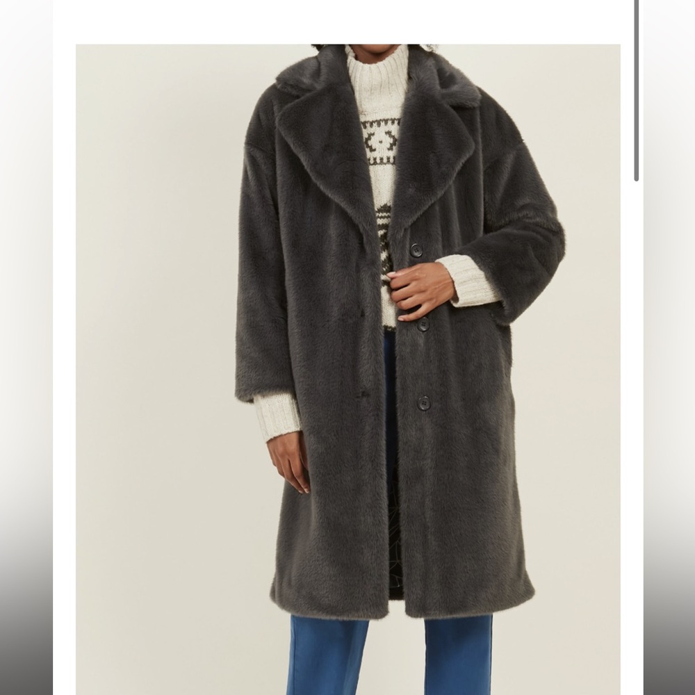 Faux fur winter coat